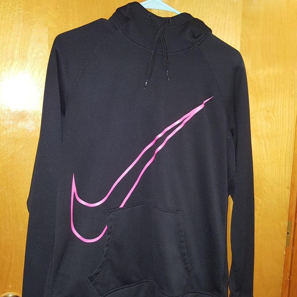 Nike Women's hoodie sweatshirt black and pink
