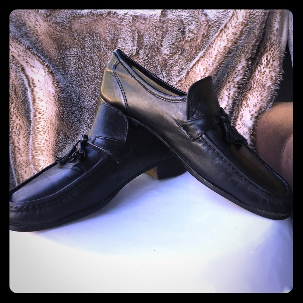 Vintage Black Leather Men Loafers by Nettleton 10M