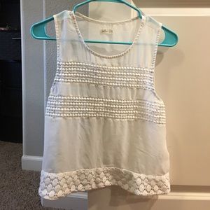 White Hollister top.