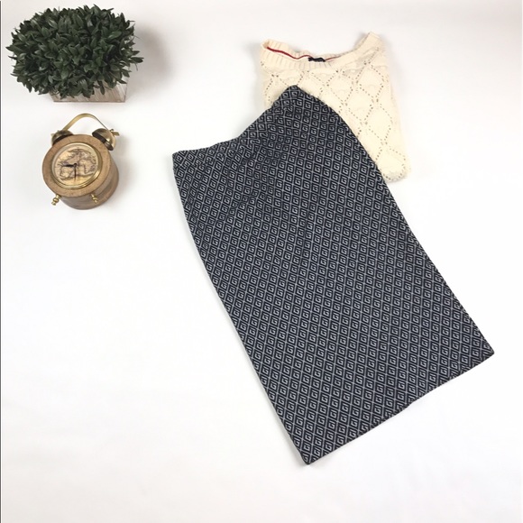 Anthropologie Maeve Geotile Pencil Skirt Intarsia - Picture 2 of 8