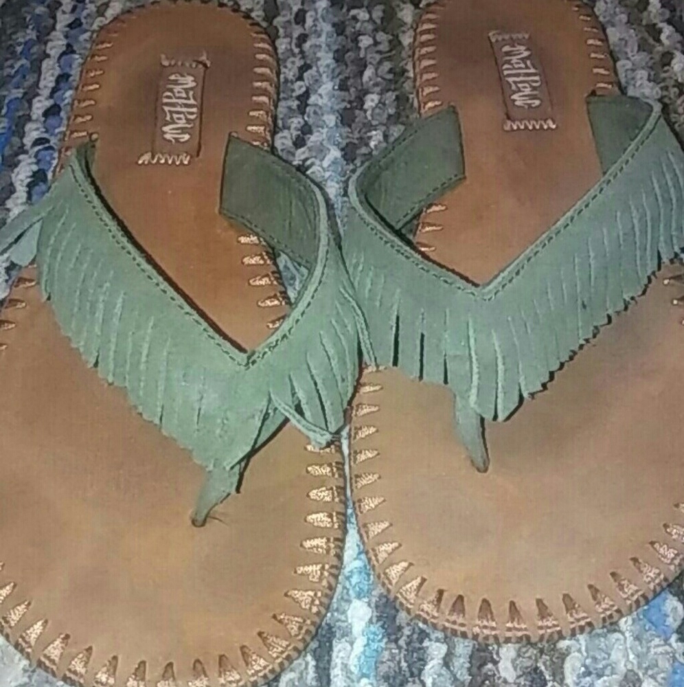 Green sandals