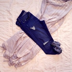 Banana Republic Destressed Skinny Ankle Denim
