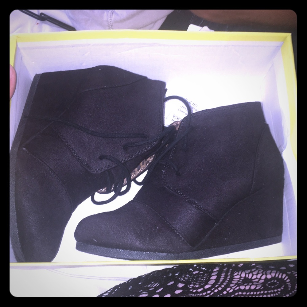 Wedge booties SOLD brand new with box