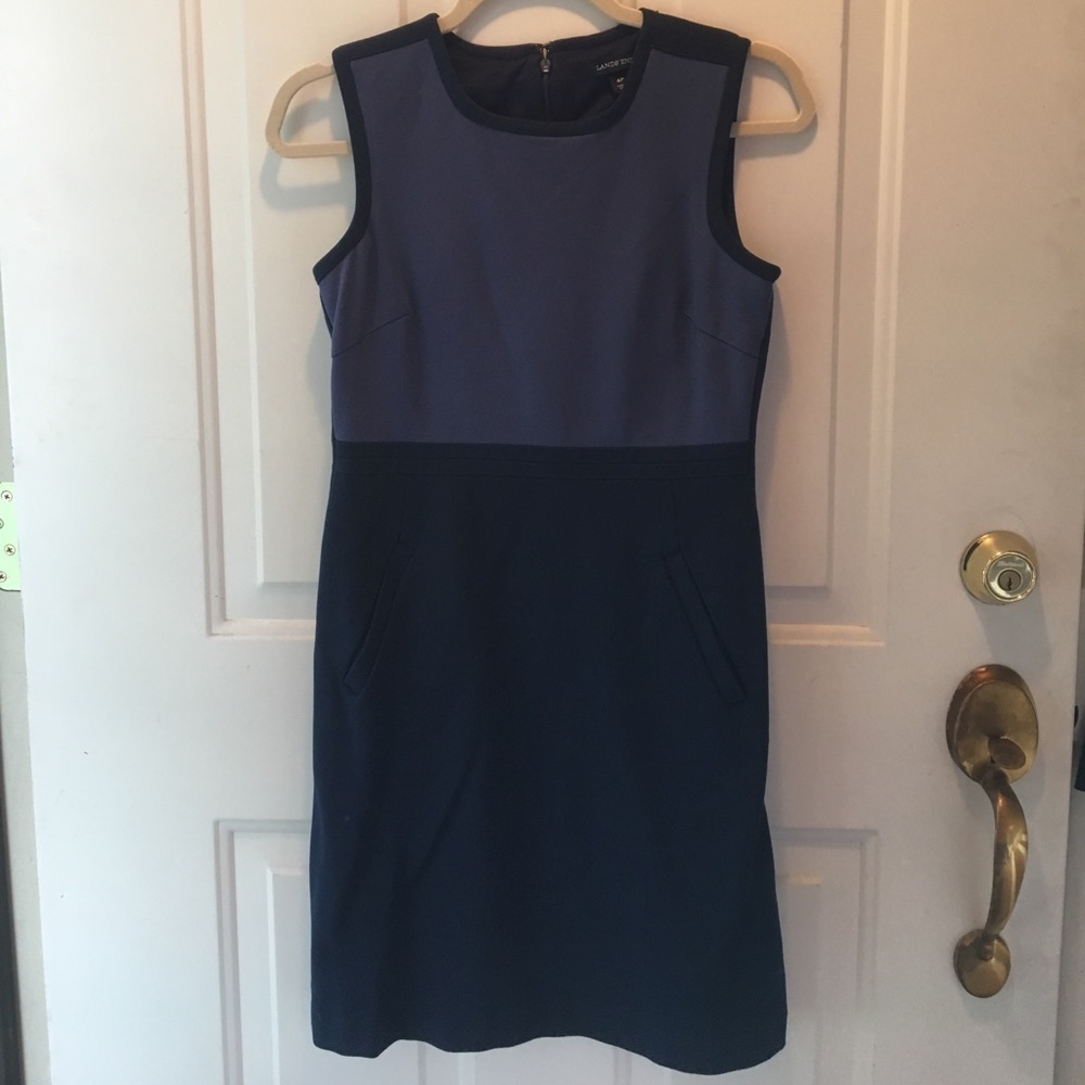 Lands End size 4 blue navy soft dress