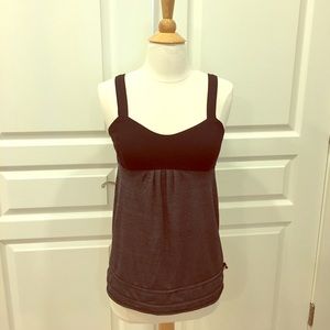Lululemon gray/black bra tank