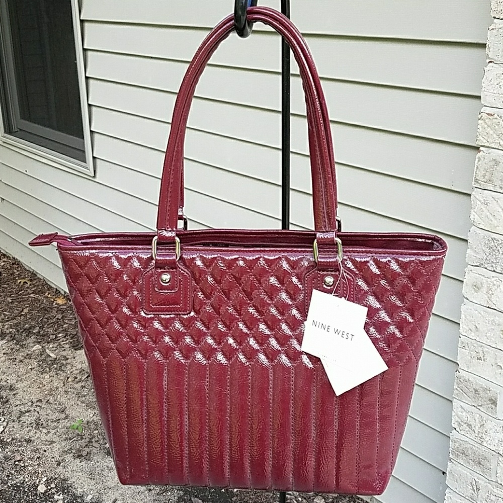 New! Nine West Red Tote