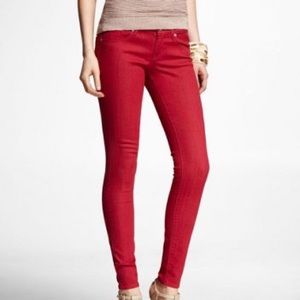 NWOT Express red jean leggings