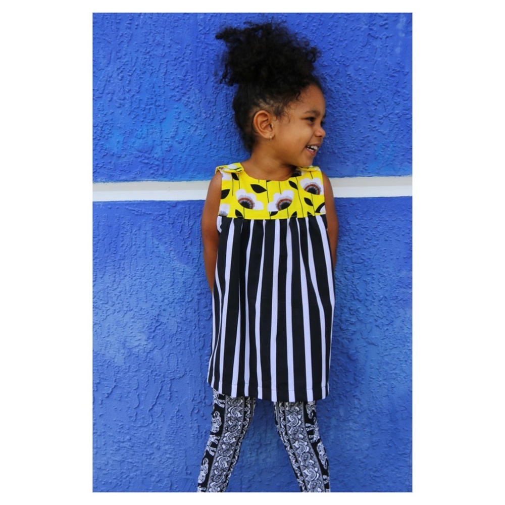 Sleeveless dress great with leggings or without