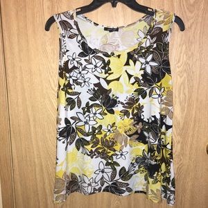 Printed yellow floral top
