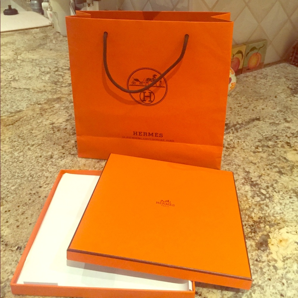 Hermes scarf box and gift bag