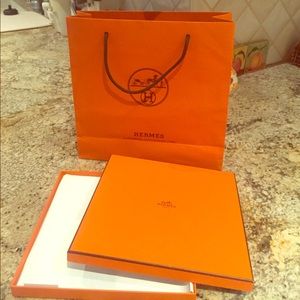 Hermes scarf box and gift bag