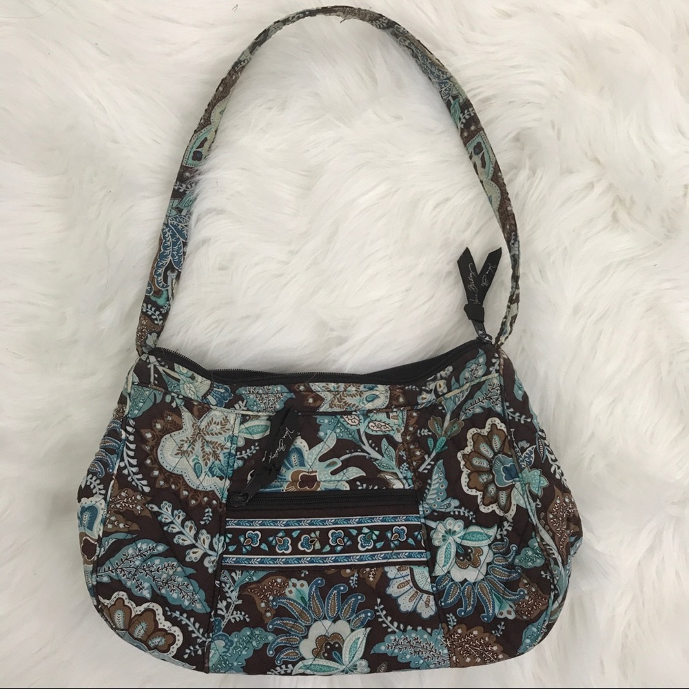 {Vera Bradley} Java Blue Floral Handbag Purse