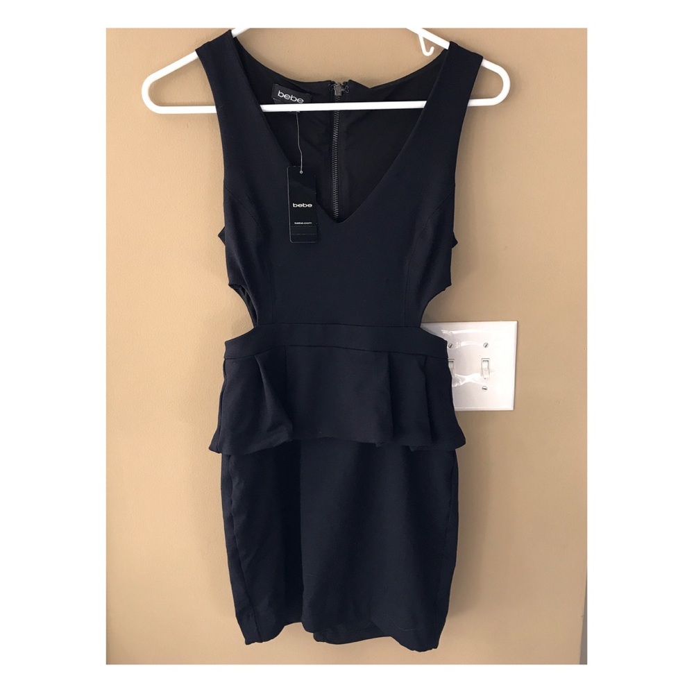 Bebe NWT Cutout Peplum Dress - Size XS