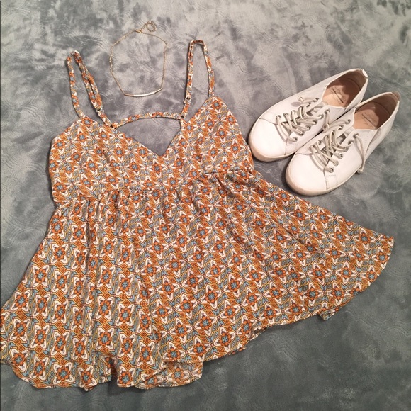 LF Tops - LF Millau patterned open back tank top