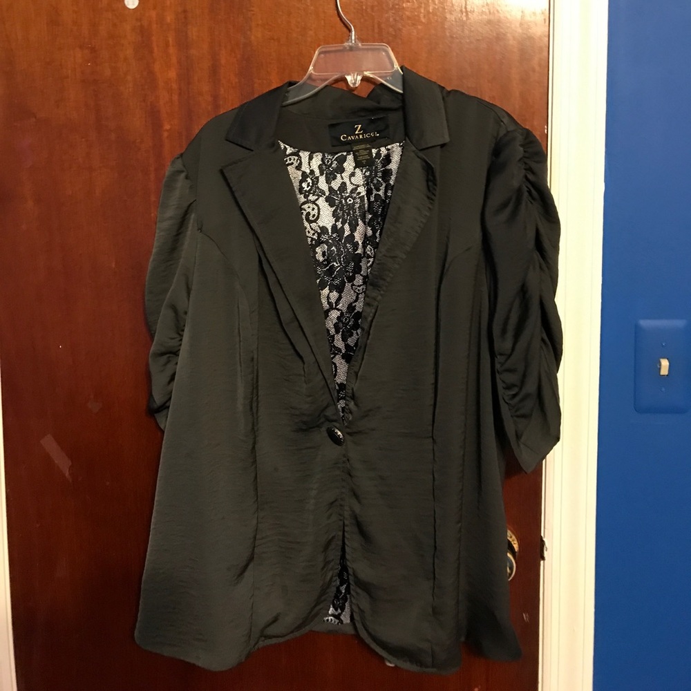 Gray plus sized jacket