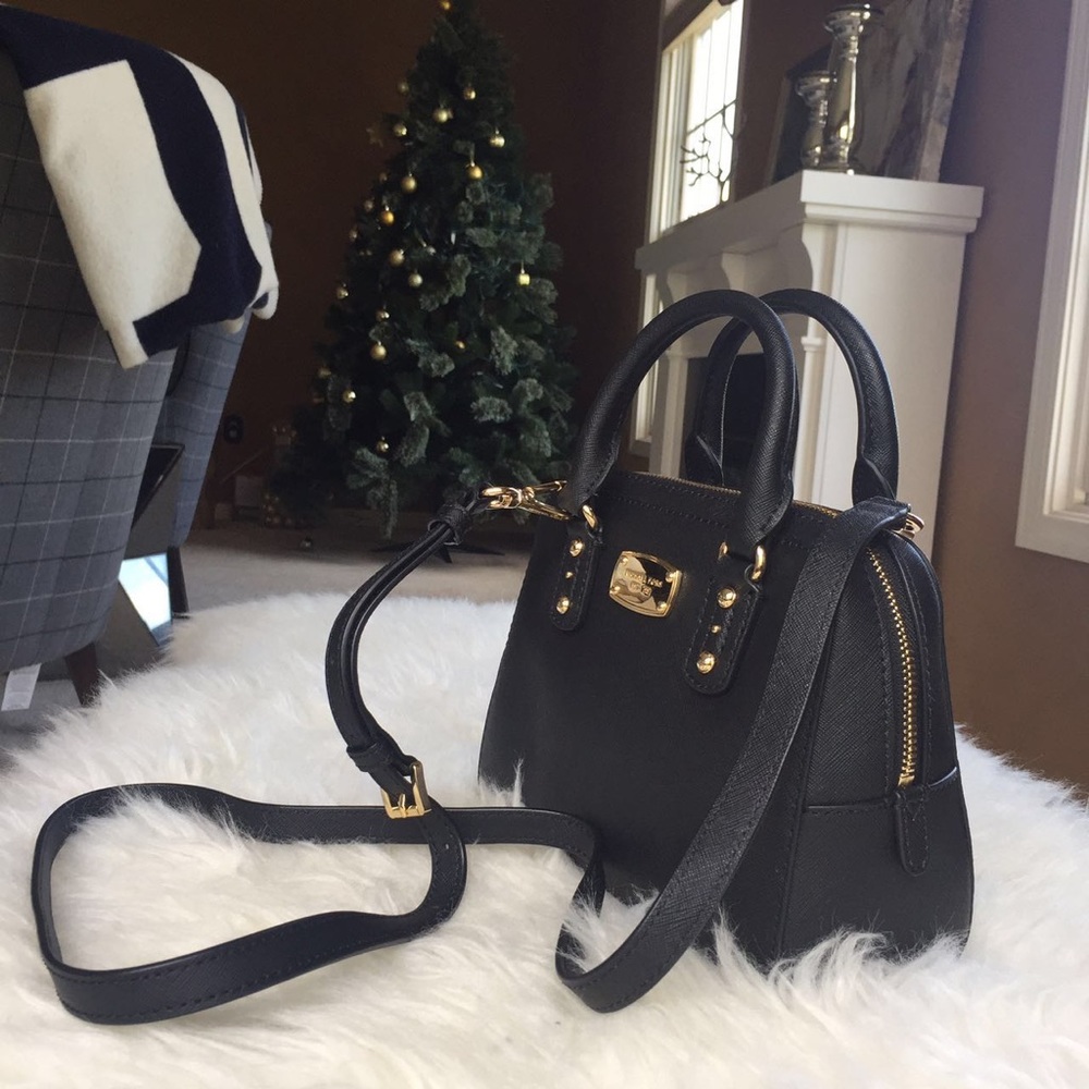 MICHAEL KORS SAFFIANO SATCHEL CROSSBODY - Picture 3 of 6