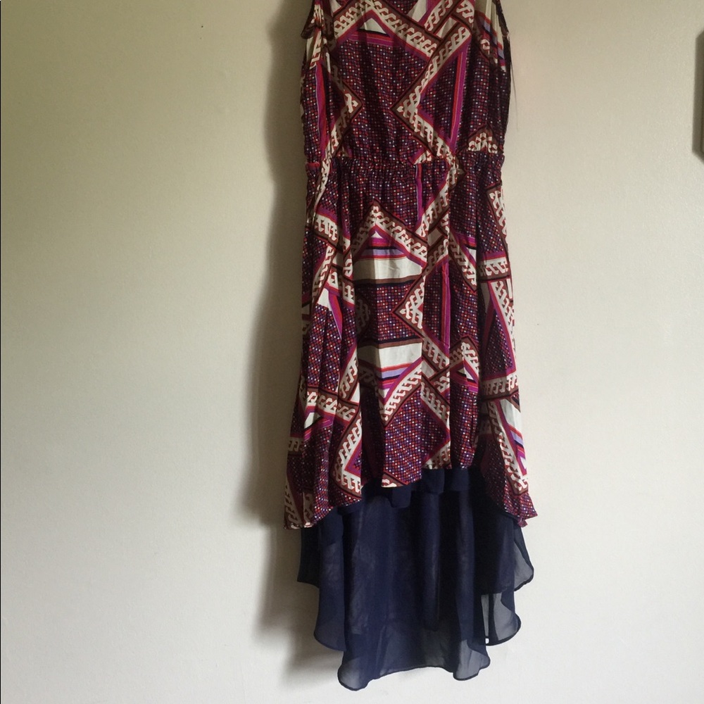 Xhilaration Geometric Hi-Low Maxi Dress Navy