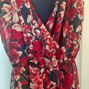 Lush Floral Print Maxi Dress