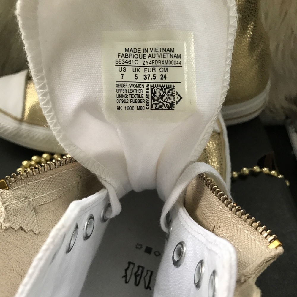 NWT Converse Ctas Shroud HI LI Gold AUTHENTIC - Picture 5 of 8