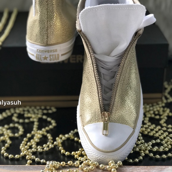 NWT Converse Ctas Shroud HI LI Gold AUTHENTIC - Picture 2 of 8