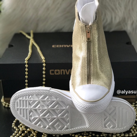 NWT Converse Ctas Shroud HI LI Gold AUTHENTIC - Picture 8 of 8