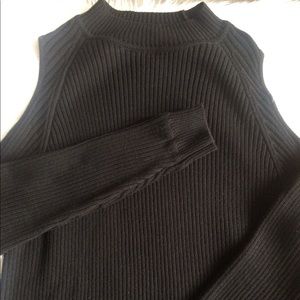 Black mock neck sweater