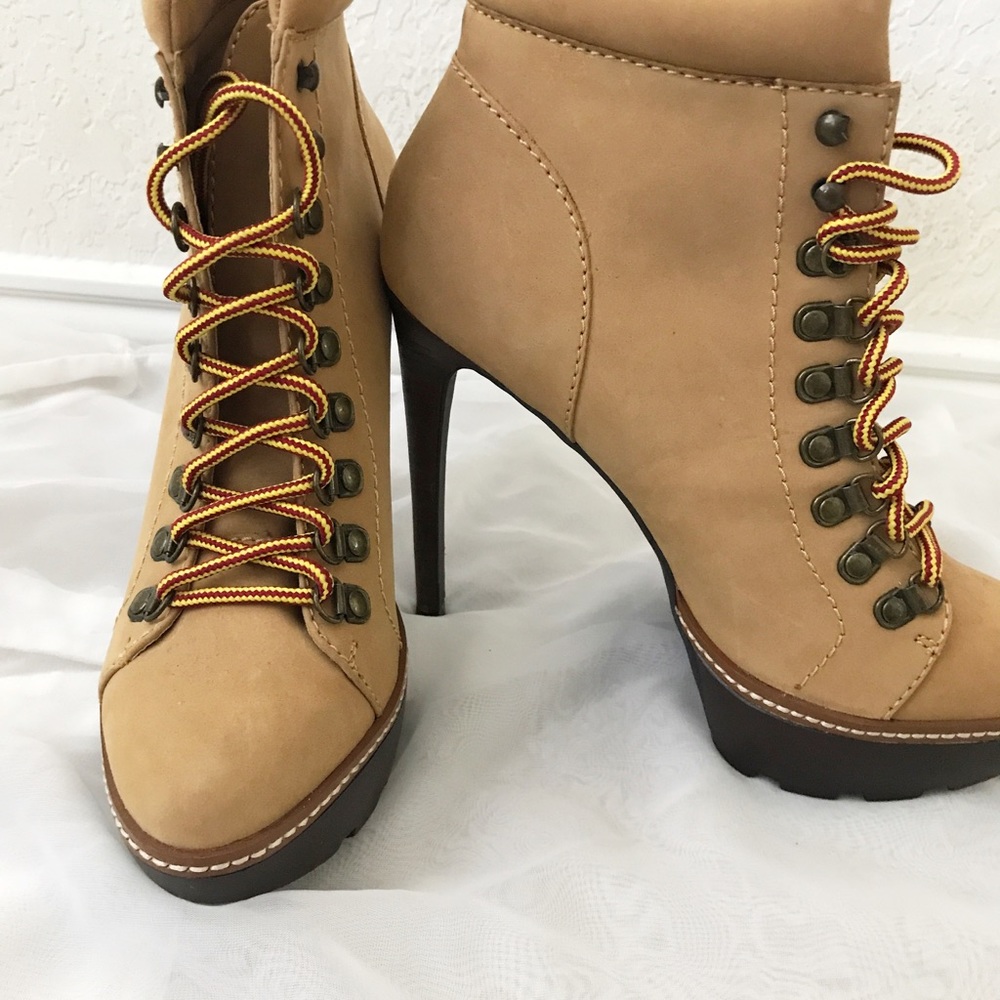 Suede Tim Platform Heels