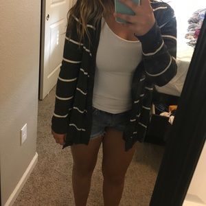 Grey stripped cardigan