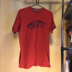 Red vans off the wall tee shirt