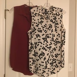 Ann Taylor flowy sleeveless blouse.