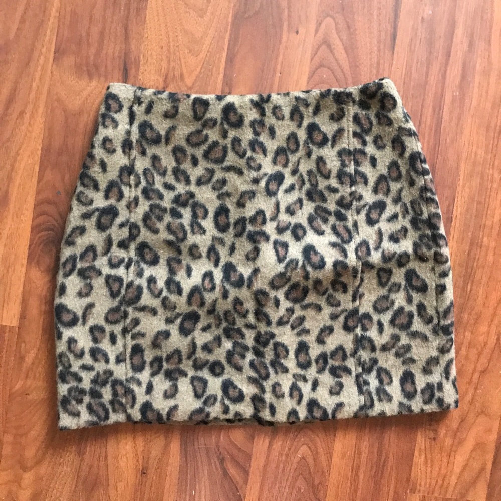 Topshop leopard skirt