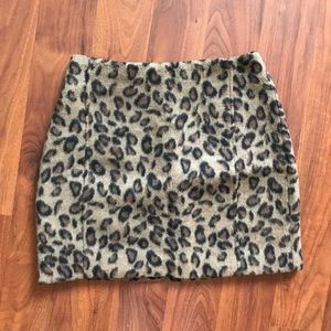 Topshop leopard skirt