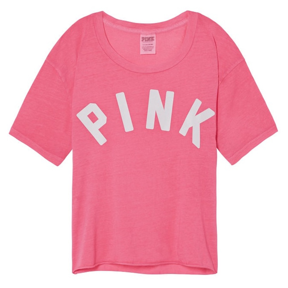 PINK VS Shrunken Campus Tee