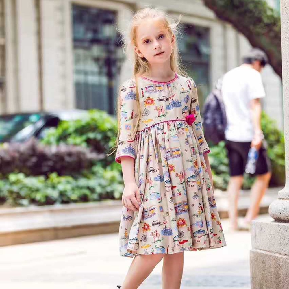 girls floral babydoll style dress - Picture 2 of 6