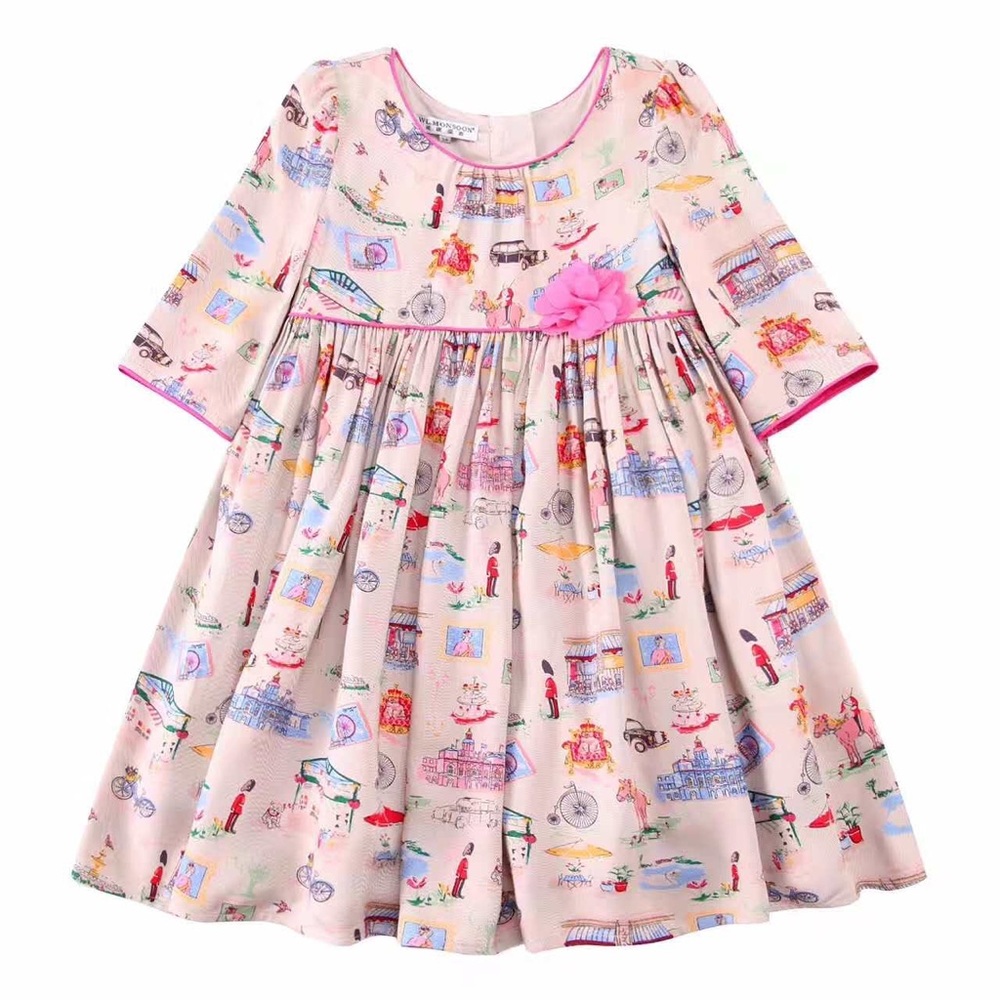 girls floral babydoll style dress - Picture 5 of 6