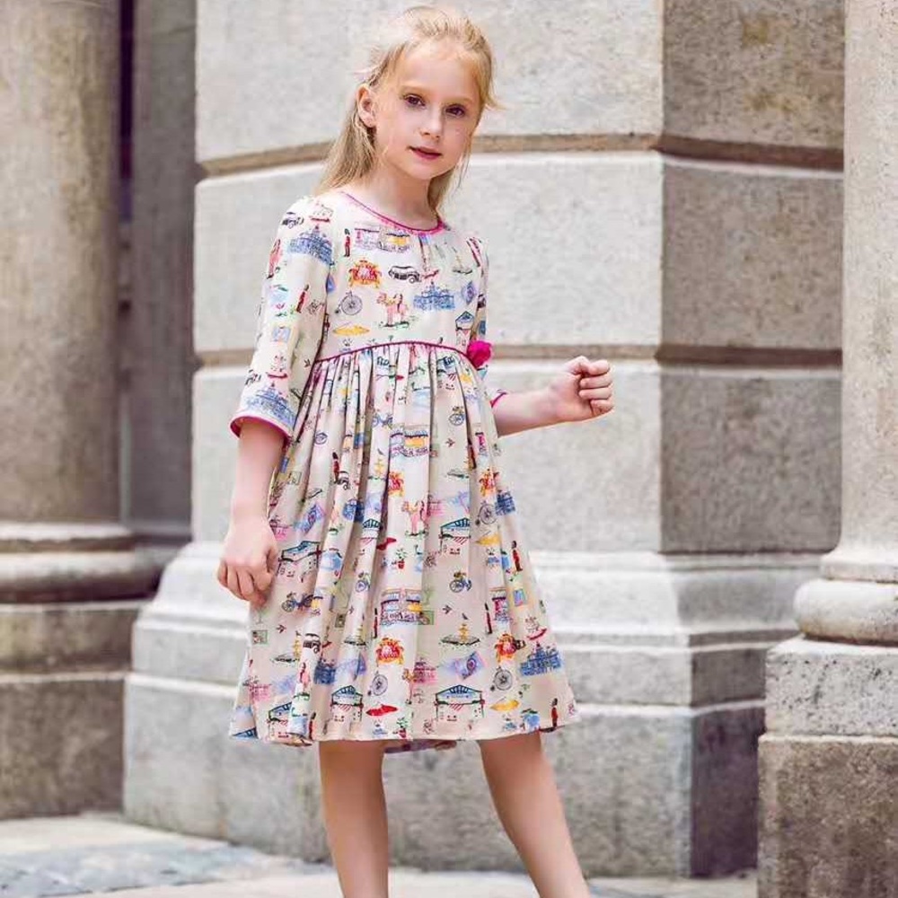 girls floral babydoll style dress