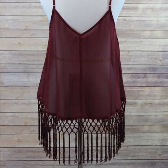 Restocked 1 in each size! Beaded Tank with Fringe - Picture 3 of 3