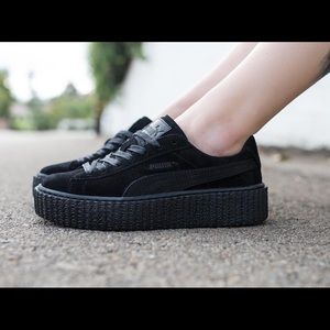 PUMA x Fenty by Rihanna black Velvet Creepers