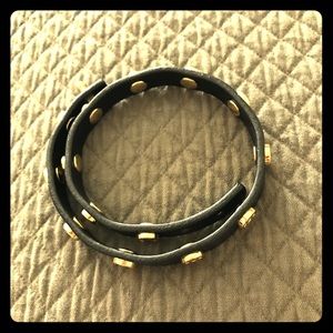 Tory burch leather wrap bracelet