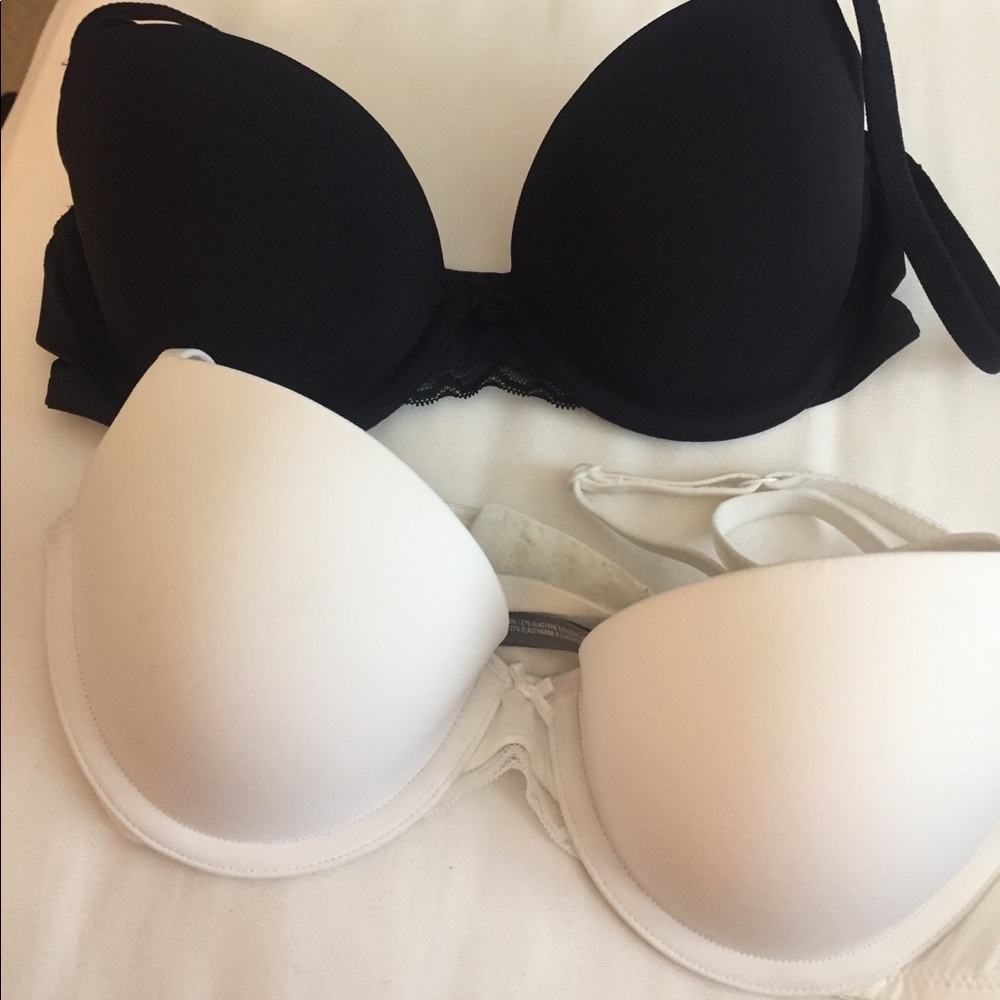 Black and White Wire Bra