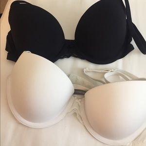 Black and White Wire Bra