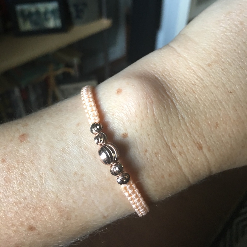 Peach with Decorative Metal Balls