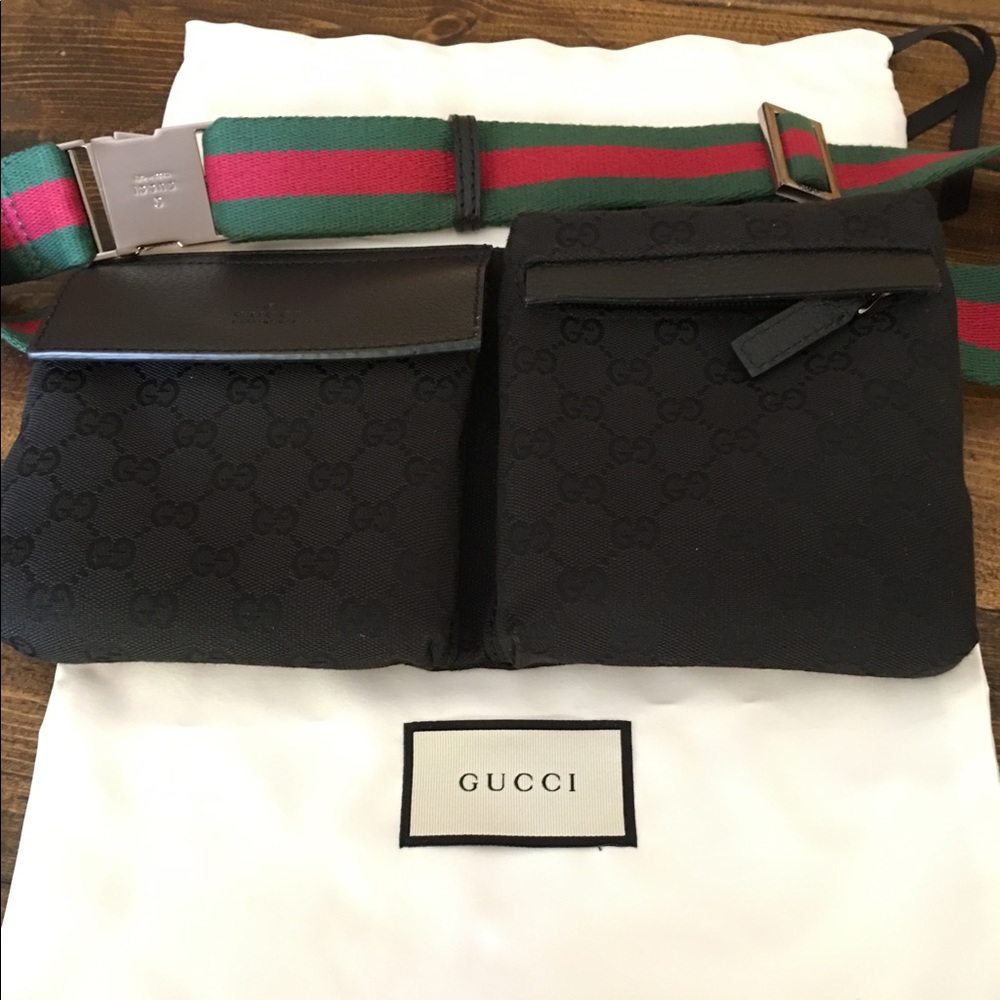Gucci waistbag fanny pack GG canvas new w dustbag