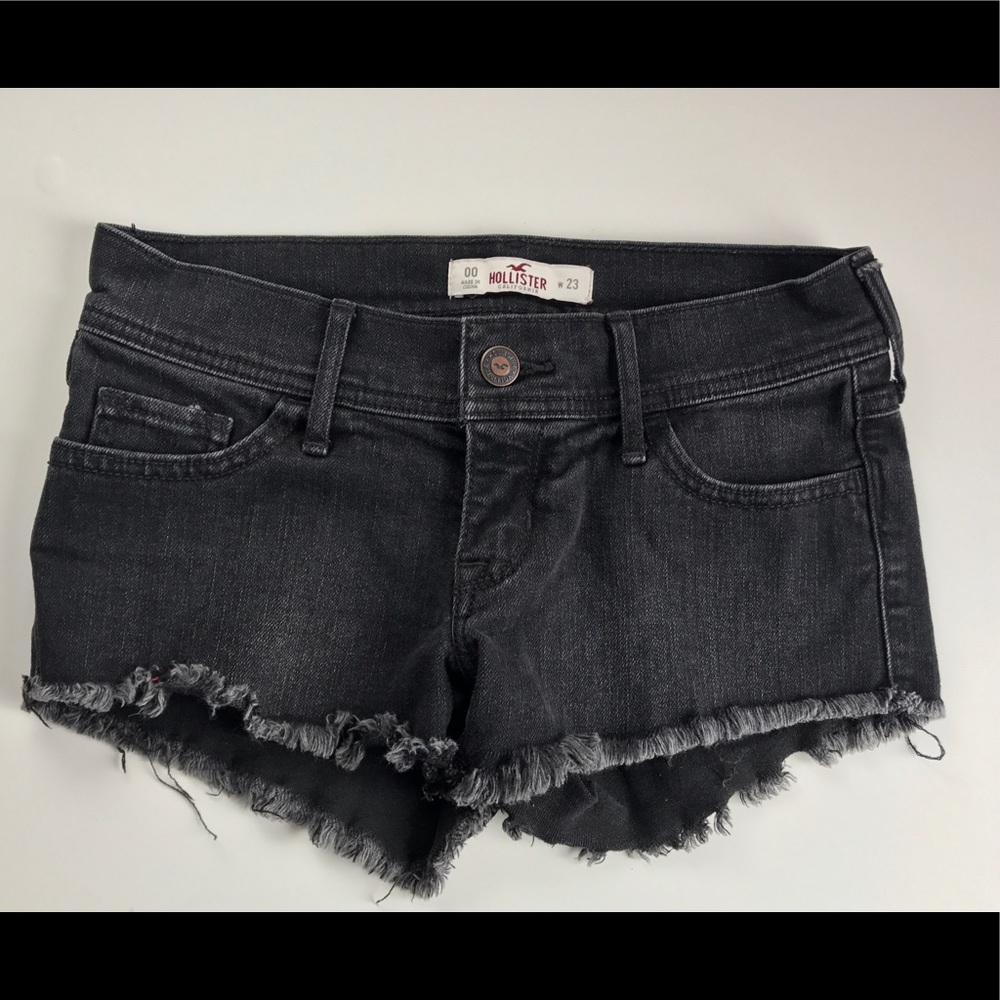 Hollister denim shorts black