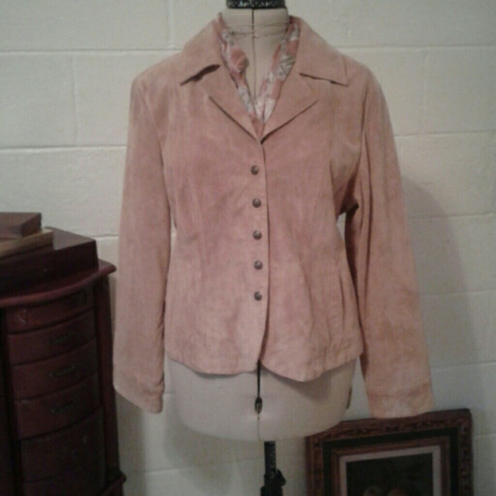 Dress Barn 100% Suede Leather Jackey Sz XL