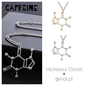 CAFFEINE Molecule Necklace