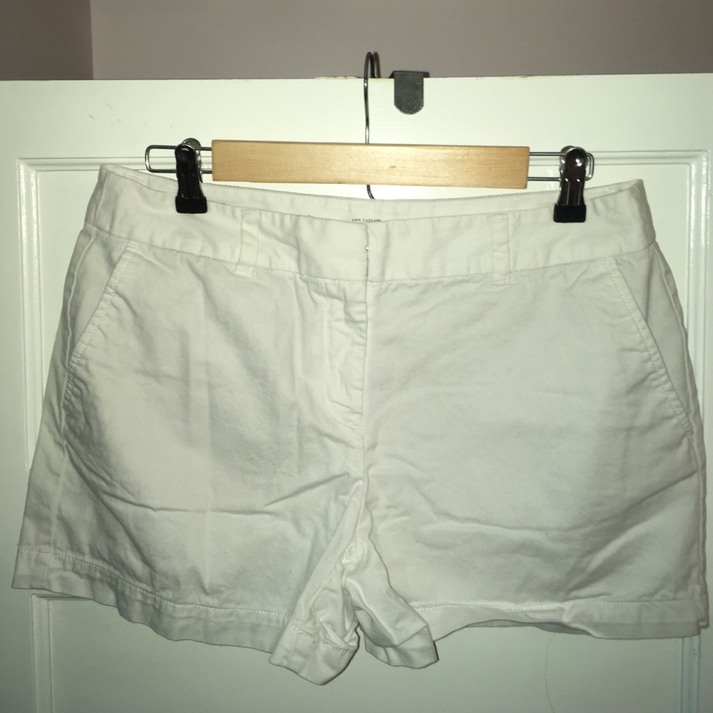 LOFT White Cotton Shorts