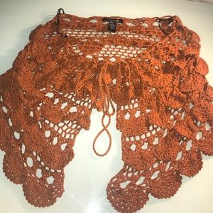Crochet cape shawl