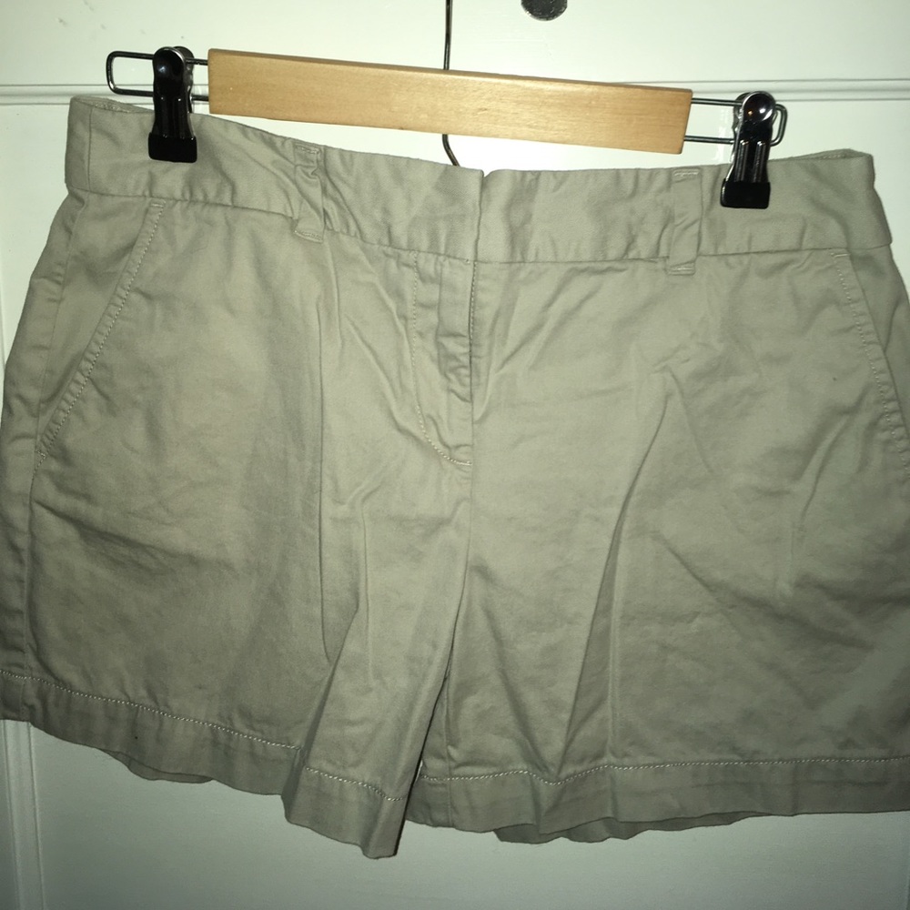 LOFT Khaki Cotton Shorts