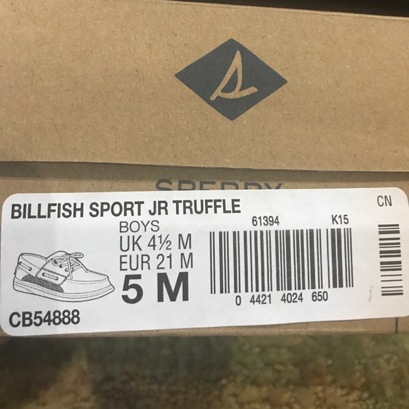 🌟HP🌟🆕Sperry Billfish  Boys´ Boat Shoes - Picture 4 of 6